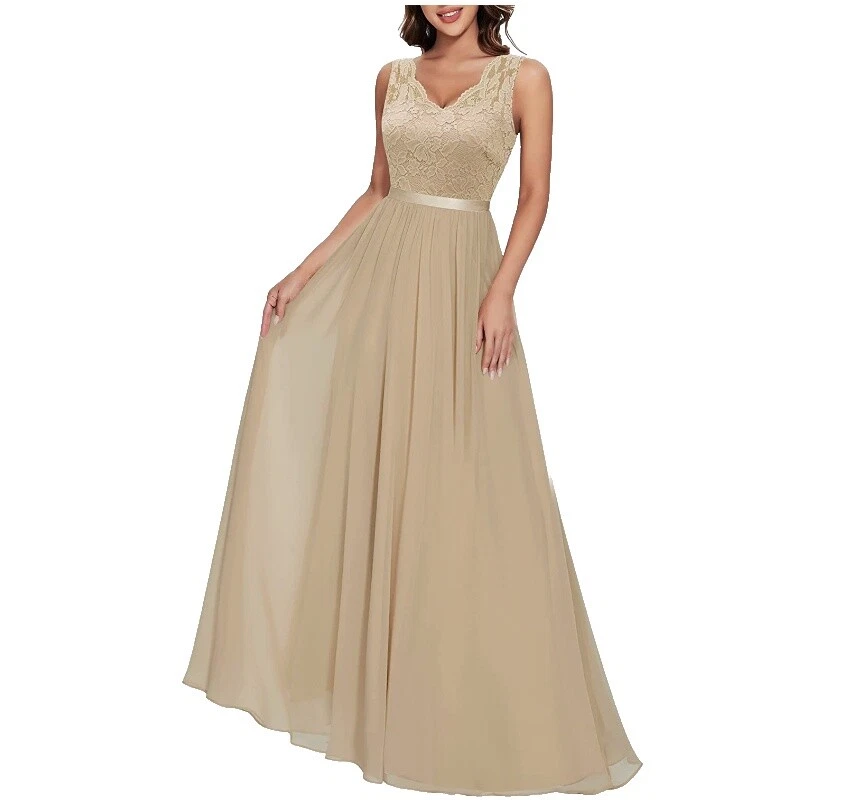 Lace Sleeveless Bridesmaid Dresses