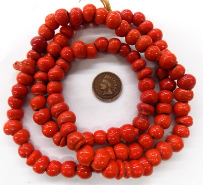 100 Sonora Sunset LG Crow Padre African Trade Beads Furnace Wound T141 Native