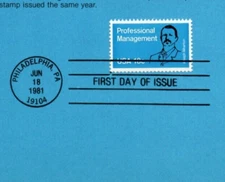 USPS FDC First Day Cover Souvenir Professional Management Scott #1920