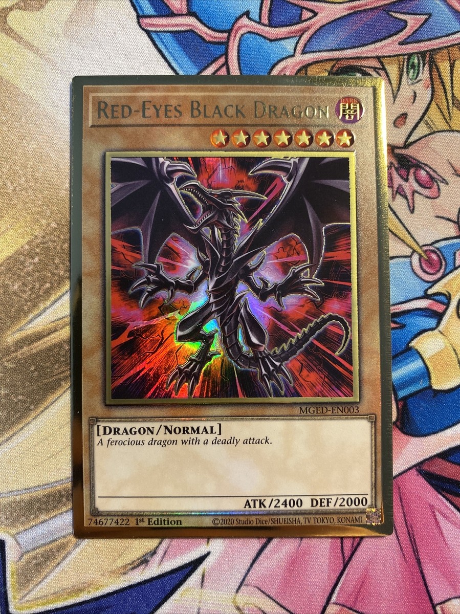 YuGiOh RED-EYES BLACK DRAGON | MGED-EN003 Premium Gold Rare