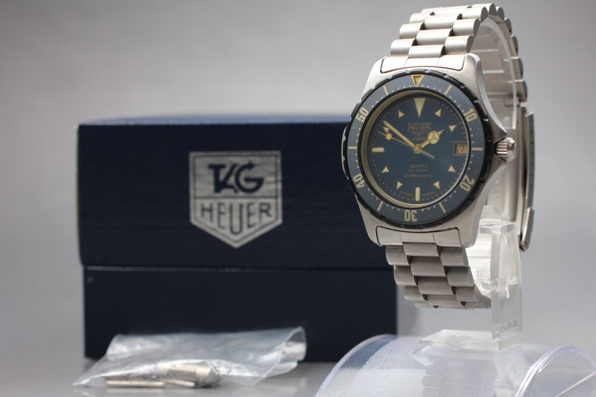 Near MINT* TAG HEUER 2000 Professional 972.606 Navy Moondust Near MINT* TAG HEUER 2000 Professional 972.606 Navy Moondust