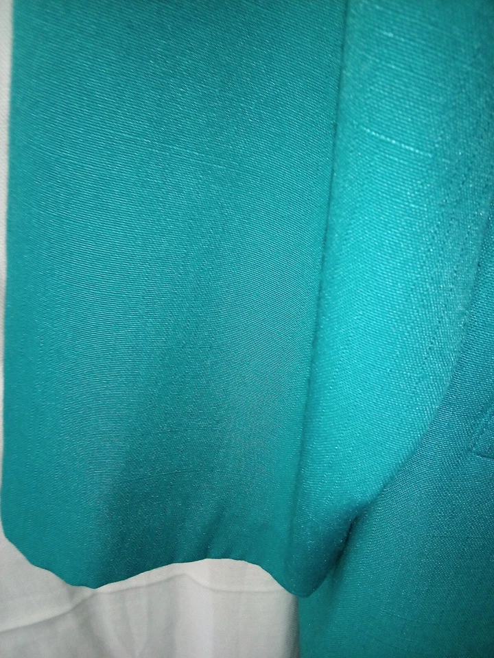 Vintage ALFRED DUNNER  Womens turquoise blue Solid Blazer, Size 20,  - Изображение 2 из 4