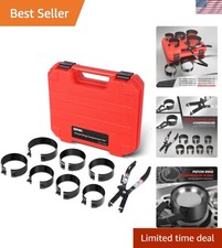 Engine Piston Ring Compressor Set With Compression Pliers And 7 Piston Rings ...