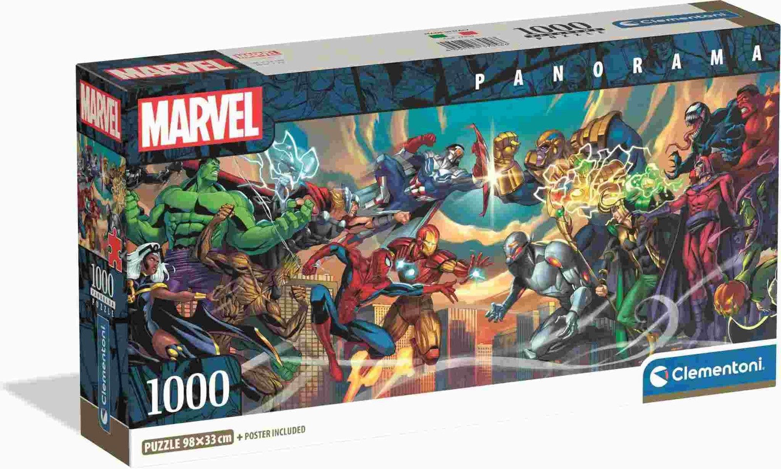Clementoni Marvel Heroes Vs Evil Panorama Jigsaw Puzzle 1000 Pieces 33Cm - Image 2