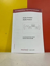 PFEIFFER VACUUM PM 800 498 INS 9910 Pfeiffer Protocol PC Interface Operating