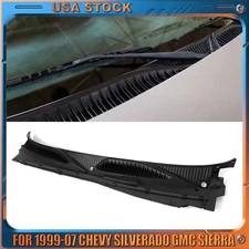 Windshield Wiper Cowl Panel Grille For 1999-07 Chevy Silverado GMC Sierra Black