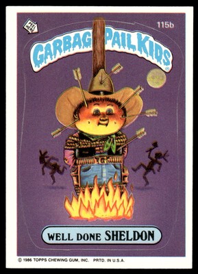 Garbage Pail Kids Series 3 1986 #115b Well Done Sheldon