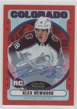 2021 O-Pee-Chee Platinum Retro Rookies Rainbow Red Alex Newhook #R-71 Auto n1u