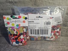 Lot 6 NEW Amscan Multicolored Metallic Looking Party Confetti 2.5oz 70g