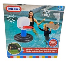 NEW Little Tikes Splash  Score Inflatable Basketball Hoop 3 Pool Toy