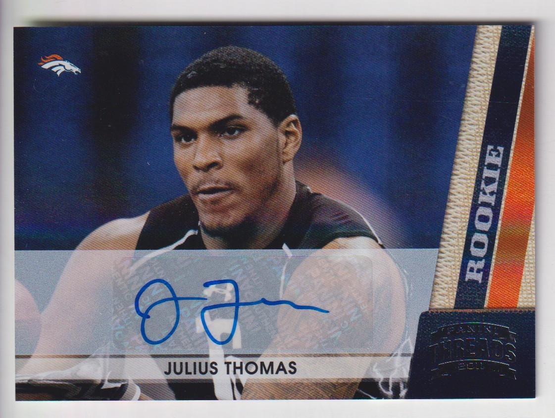 Julius Thomas Panini Threads #202 Autograph