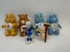 Lot Of 6 Care Bears, Cloud Keeper  Professor Coldheart Vintage Figures 1980  s