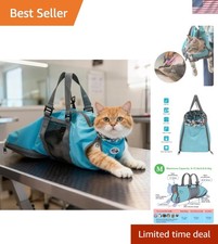 Lightweight Cat Grooming Bag with Mesh Panel - Ideal for Bathing Trimming