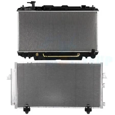 Aluminum A/C Radiator & AC Condenser Cooling Assembly for 2001-2005 Toyota RAV4
