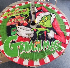 The Grinch Christmas Tree Skirt  Fabric Holiday Decor 47"