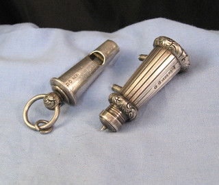 1853 VICTORIAN ANTIQUE CRIMEAN WAR MILITARY OFFICER STERLING SILVER WHISTLE CASE