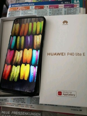 Handy, HUAWEI P40 lite E, 64GB, 4GB RAM, Midnight Black, Dual Sim, Model:Art-L29