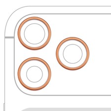 Back Camera Bezel Ring Only For i Phone 17 Pro/ 17 Pro Max Orange 3 Piece Set
