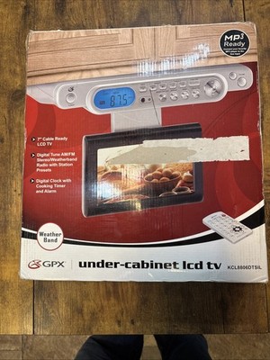 GPX Under Cabinet 7'' LCD TV Digital Tuner Timer AM/FM Stereo Remote New Open Box