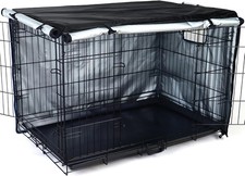Dog Crate Cover 36 inch Kennel Cover for Wire Dog Cage Black