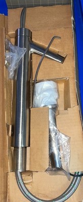 Axor Starck 10020821 Brushed Nickel Tall Vessel Faucet w/Feather Lever 2.2 GPM