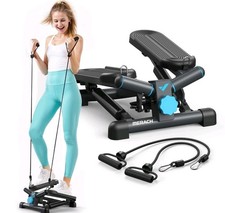 New MERACH Mini Stepper Exercise Equipment with Resistance Bands for Full Body