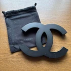 CHANEL Store Decorative Object: COCO Mark Logo Display Chanel Logo Black Used