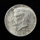 Silver Kennedy Half Dollar Coin 1964 50 Cents
