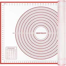 GREENRAIN Extra Large Silicone Pastry Mat Non Stick Baking Mat with Measureme...