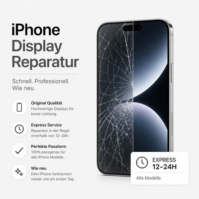 iPhone Display kaputt?   Reparatur schnell & professionell   12 24h   EXPRESS