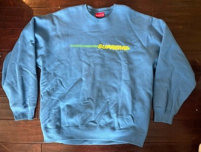 SS21 Supreme Precision Crewneck Pale Royal Size XL X-Large Worn One Time Only!