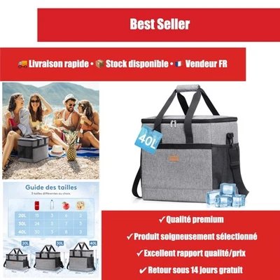 Lifewit Sac Isotherme 40L, Glacière Souple Portable pour Pique-Nique - Photo 1/4