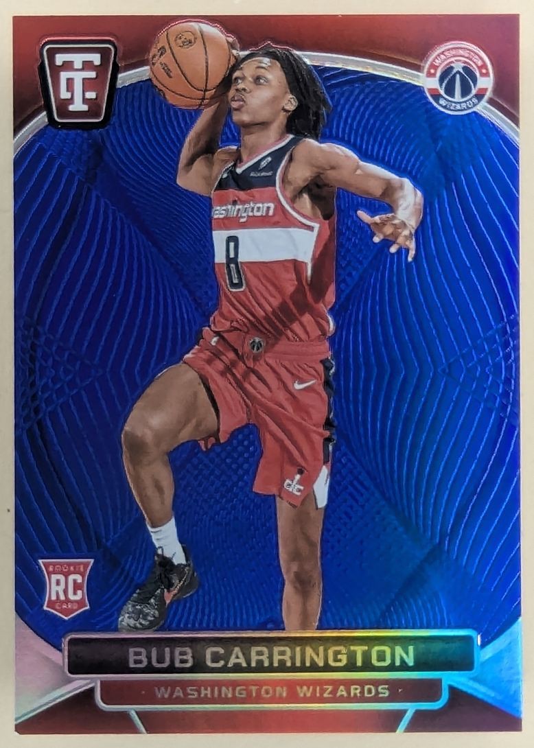 2024-25 Panini Totally Certified Blue Platinum Mirror /99 Bub Carrington RC