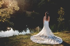 Stella York Lace Wedding Dress Size 8