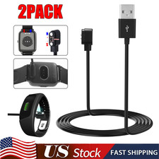 2 PCS 2Pin 2.84mm USB Magnetic Charger Cable for Smart Watch Bracelet Universal