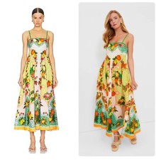 AL MAIS Lemonis Midi Dress Floral Travel Baby Shower Sundress Size 4