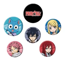 Fairy Tail Characters Mixed Badge Lot
