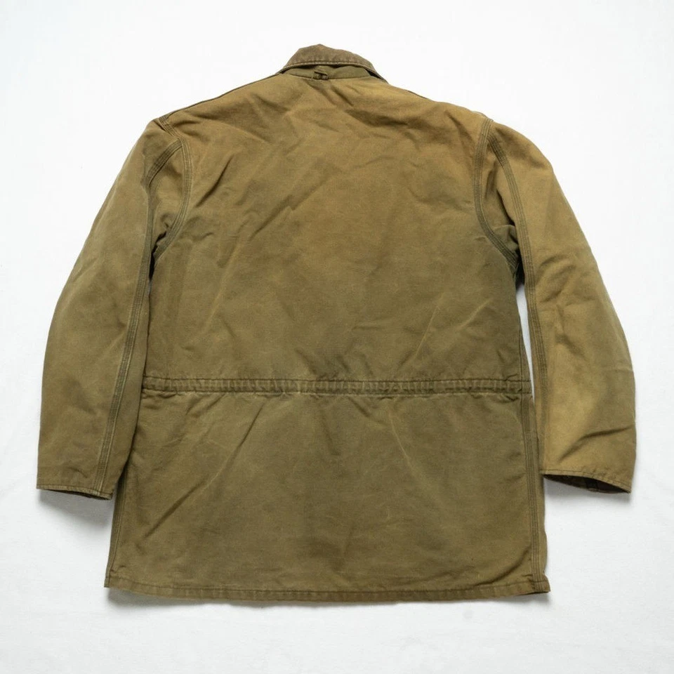 Vintage Carhartt Blanket Lined Duck Canvas Field Coat Jacket USA 90s Olive, XL - Image 2 of 4