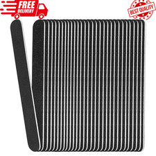 20 Pack 100/180 Grit Nail Files Black Professional Emery Boards Nail