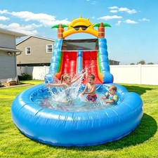 23ft Commercial Inflatable Bounce House Double Water Slide Combo Blower for Kids