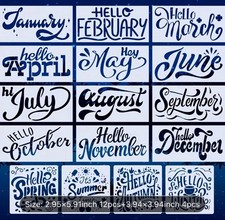12 Month and Four Season stencils templates