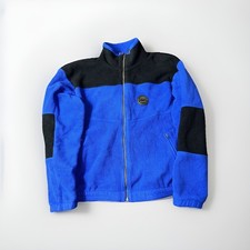 Made In USA Marker Men’s Size L Polartec Fleece Jacket, Blue Full Zip Mesh Lined