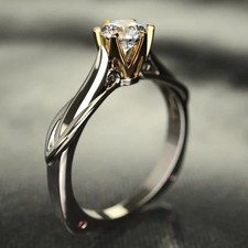 Pure 18K Gold Moissanite Ring for Women Natural Gemstone Luxury Fine Jewelry