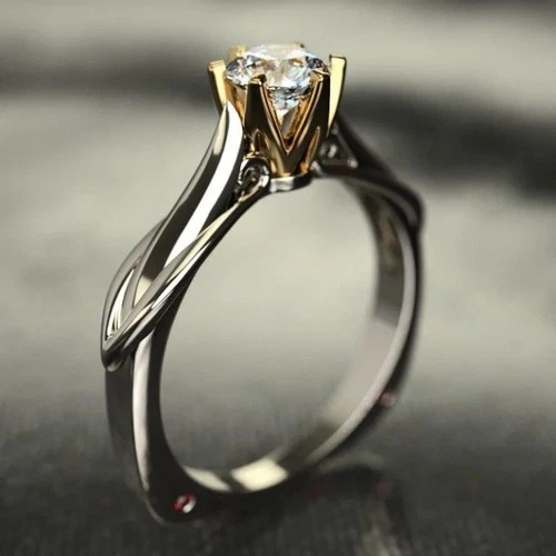 Pure 18K Gold Moissanite Ring for Women Natural Gemstone Luxury Fine Jewelry - product listing photo