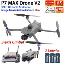 P7 MAX Drone V2 8K Doppia Fotocamera 6KM FPV WIFI 360° Evitare Ostacoli Quadricottero