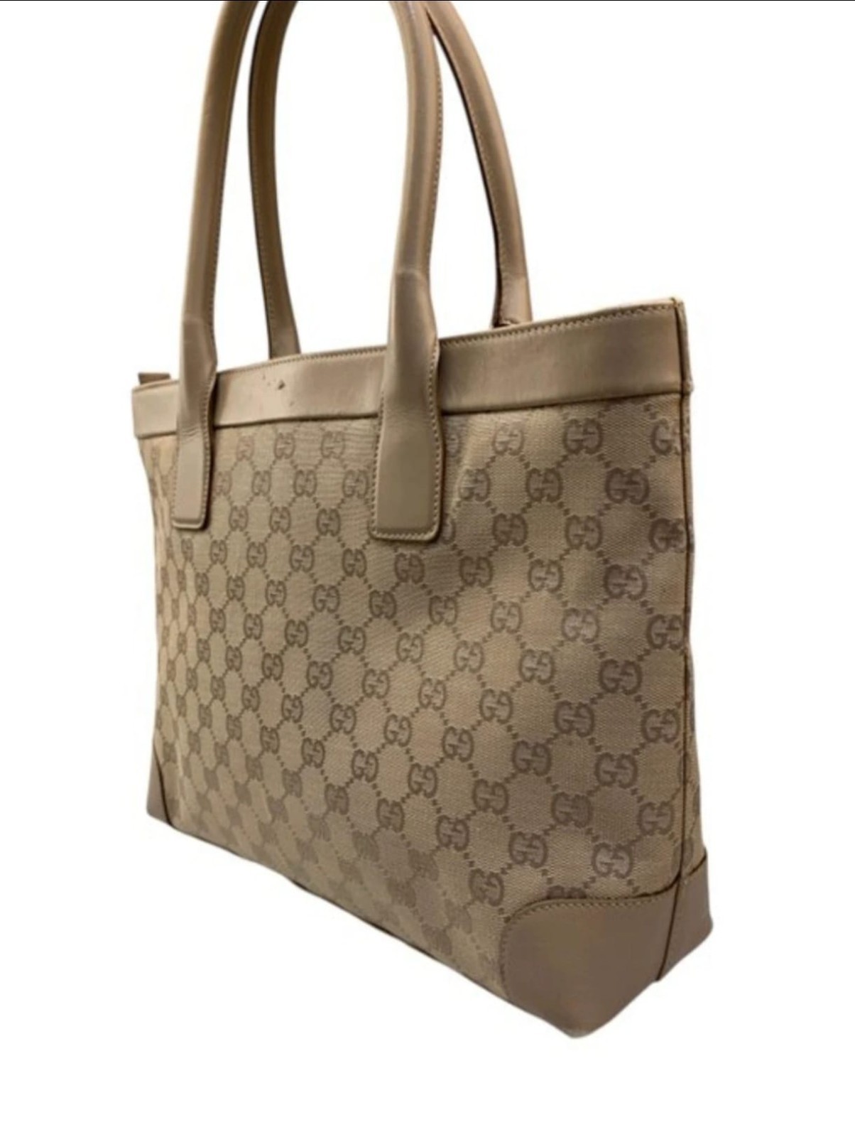 Borsa Gucci modello GG Canvas tote bag, borsa a mano taglia M.