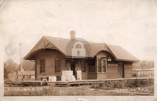 Morrill Kansas RR Depot J Bowers 1907 RPPC Photo Postcard COPY