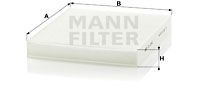 Mann-Filter CU2545 Filter, Innenraumluft FüR Audi MERCEDES-BENZ Puch Seat Skoda