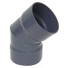 Plastic Supply Pvced08 45 Degree Elbow, 8 In Duct Dia, Type I Pvc, 14-3/4" L