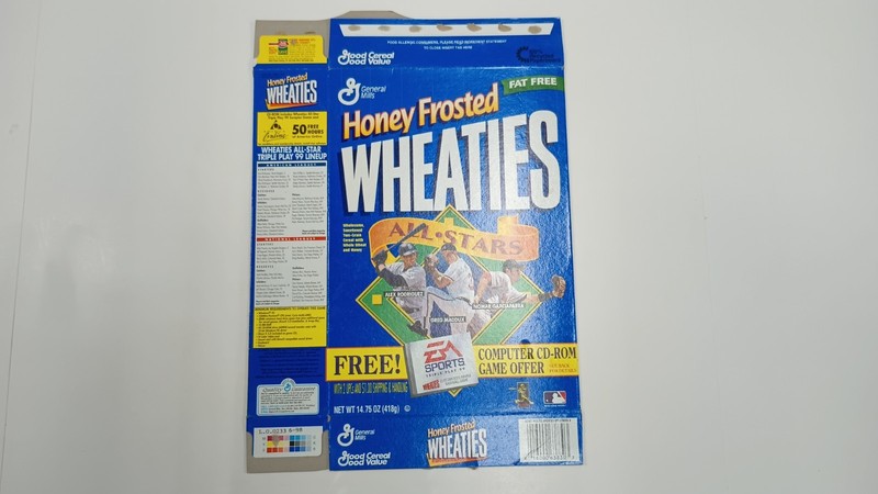 1998 General Mills Honey Frosted Wheaties Cereal Box - Baseball All-Stars